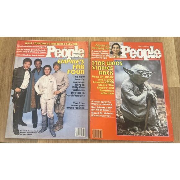 Lot of 2 People Weekly Magazines July 7 & June 9, 1980 Star Wars Yoda Cover - Picture 1 of 1